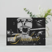 Faire-part diplômé en typographie de script (Debout devant)