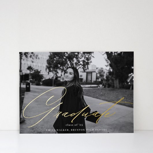 Faire-part diplômé en typographie de script