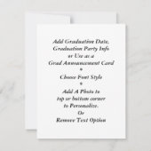 Faire-part Diplôme gothique américain (Dos)