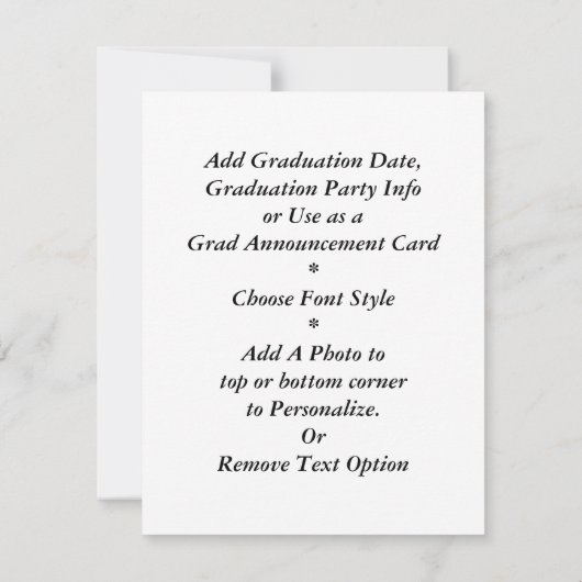 Faire-part Diplôme gothique américain (Dos)