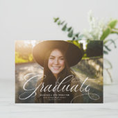 Faire-part Diplôme horizontal de script simple (Debout devant)