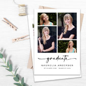 Faire-part Diplômé Moderne Cinq diplômes en photo