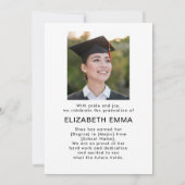 Faire-part Diplômé Moderne Écriture Tendance Félicitations Di (Dos)