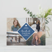 Faire-part Diplôme moderne élégant script 4 photo collage a (Debout devant)