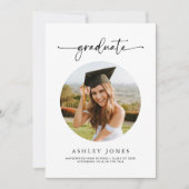 Faire-part Diplômé moderne en photo (Devant)