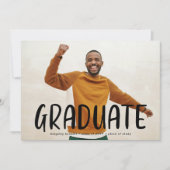 Faire-part Diplômé moderne en photo (Devant)