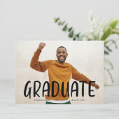 Faire-part Diplômé moderne en photo (Debout devant)