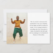 Faire-part Diplômé moderne en photo (Dos)