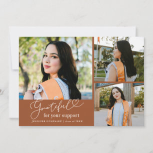 Faire-part Diplôme Multi Photo Terracotta Reconnaissant