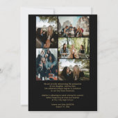 Faire-part Diplôme noir or multi photo script graduation (Dos)