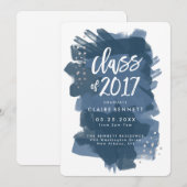 Faire-part Diplômé Peint Classe de 2017 Diplômé (Devant / Derrière)