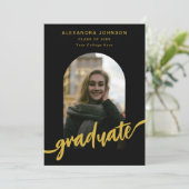 Faire-part Diplôme photo Arch moderne (Debout devant)