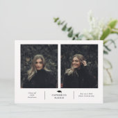 Faire-part Diplôme photo chic et élégant (Debout devant)