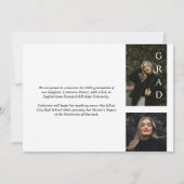 Faire-part Diplôme photo chic et élégant (Dos)