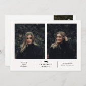 Faire-part Diplôme photo chic et élégant (Devant / Derrière)