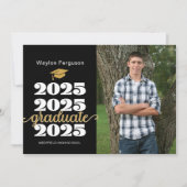 Faire-part Diplôme photo Christian Black Gold 2025 (Devant)