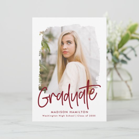 Faire-part Diplôme photo du script de la Bourgogne de Preppy (Debout devant)