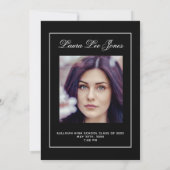 Faire-part Diplôme photo moderne (Dos)