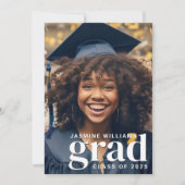 Faire-part Diplôme photo moderne de 2e année (Devant)