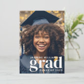 Faire-part Diplôme photo moderne de 2e année (Debout devant)