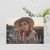 Faire-part Diplôme photo simple et moderne (Debout devant)