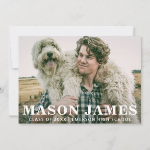 Faire-part Diplôme photo simple et moderne