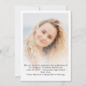 Faire-part Diplôme photo simple superposition de script 2024 (Dos)