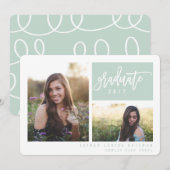 FAIRE-PART DIPLÔME PHOTOGRAPHIQUE DOUBLE AVEC PHOTOS DE TRAVA (Devant / Derrière)