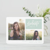 FAIRE-PART DIPLÔME PHOTOGRAPHIQUE DOUBLE AVEC PHOTOS DE TRAVA (Debout devant)