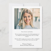 Faire-part Diplôme secondaire moderne simple (Dos)