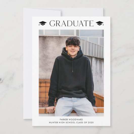 Faire-part Diplôme simple de 2 photos (Devant)