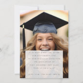 Faire-part DIPLÔMÉ SIMPLE PLEIN | Université PHOTO (Dos)