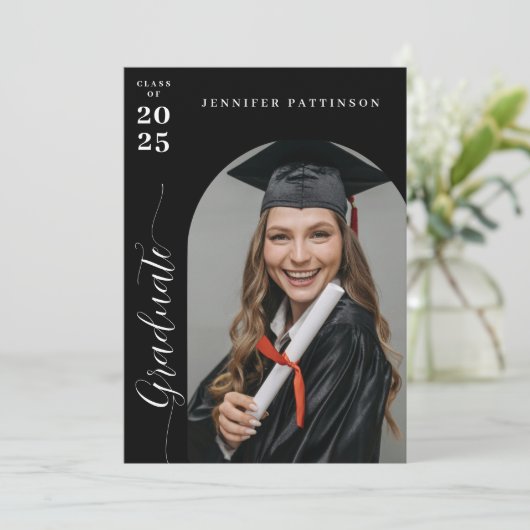 Faire-part Diplômé Stylish (Debout devant)