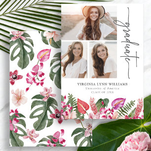 Faire-part Diplômé Tropical