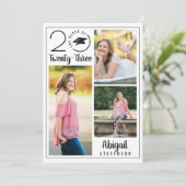 Faire-part Diplôme Typographie moderne Classe Année 4 Photos (Debout devant)