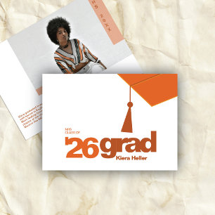 Faire-part Diplôme Typographie Moderne Promotion 2026
