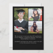 Faire-part Diplômée de la photographie de collage (Dos)