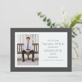 Faire-part diplômée distinguée (Debout devant)