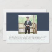 Faire-part diplômée distinguée (Dos)