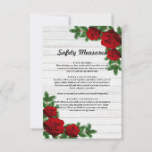 Faire-part Direction des roses rouges et des pins Mesures de (Devant)