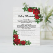 Faire-part Direction des roses rouges et des pins Mesures de (Debout devant)