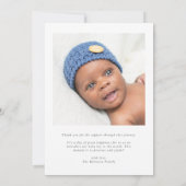 Faire-part Dites Bonjour Moderne Calligraphie Bébé Photo Nais (Dos)