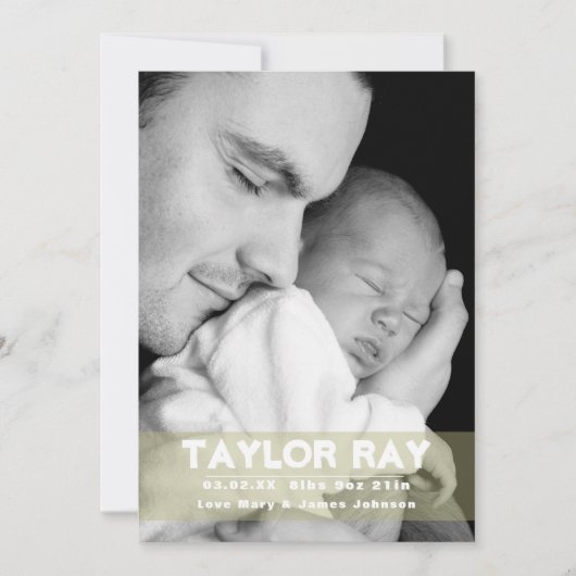 Faire-part Dix Petites Doigts & Jortes, Annonces Bébés Mignon (Devant)