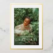 Faire-part d'obtention de diplôme en Gold encadré (Recto)