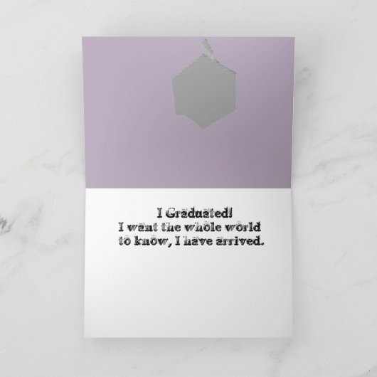 Faire-part d'obtention du diplôme (Intérieur)