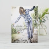 Faire-part d'obtention du diplôme (Debout devant)