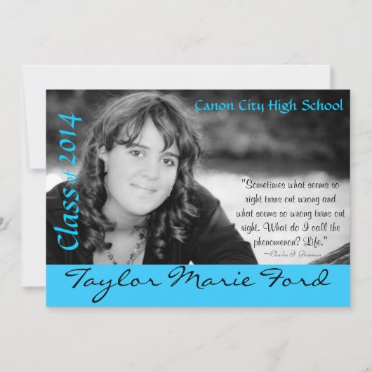 Faire-part d'obtention du diplôme (Devant)