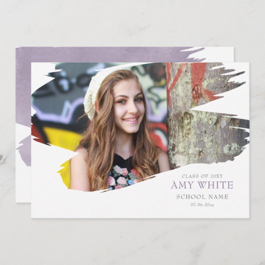 Faire-part d'obtention du diplôme (Devant / Derrière)