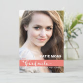 FAIRE-PART d'obtention du diplôme | Corail (Debout devant)