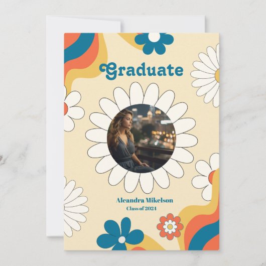 Faire-part d'obtention du diplôme Daisy (Devant)